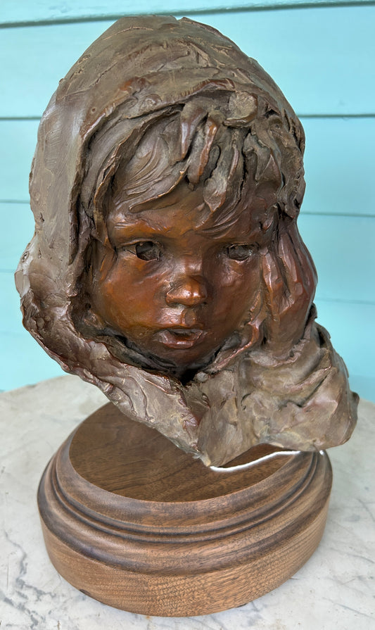 GLENNA GOODACRE OF NEW MEXICO & TEXAS BRONZE SCULPTURE OF GIRL