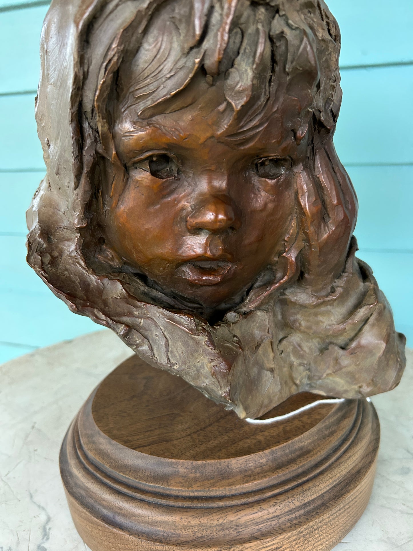 GLENNA GOODACRE OF NEW MEXICO & TEXAS BRONZE SCULPTURE OF GIRL