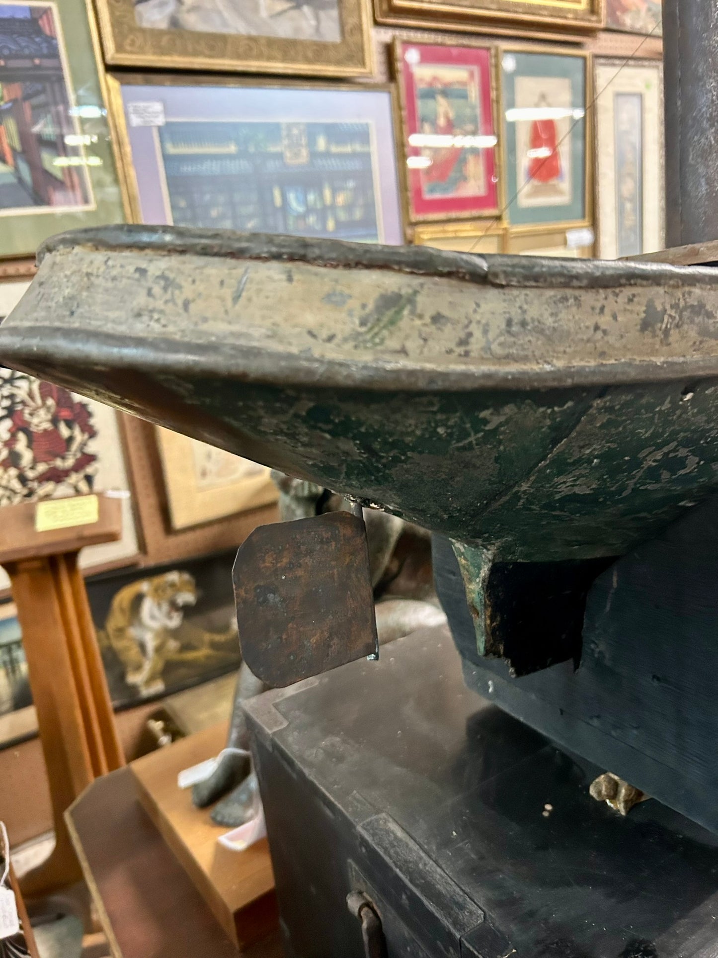 ANTIQUE TIN FOLK ART TUG BOAT