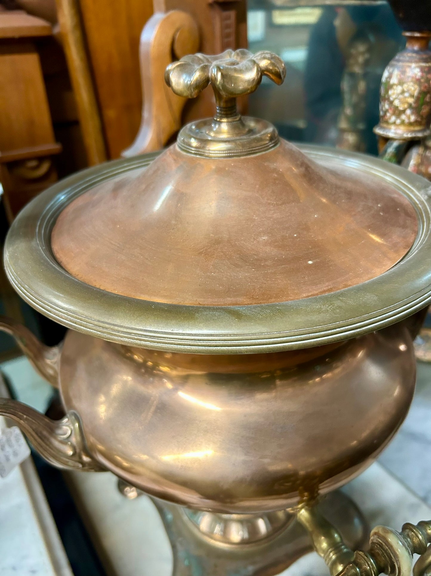 ANTIQUE 1840'S COPPER WATER URN