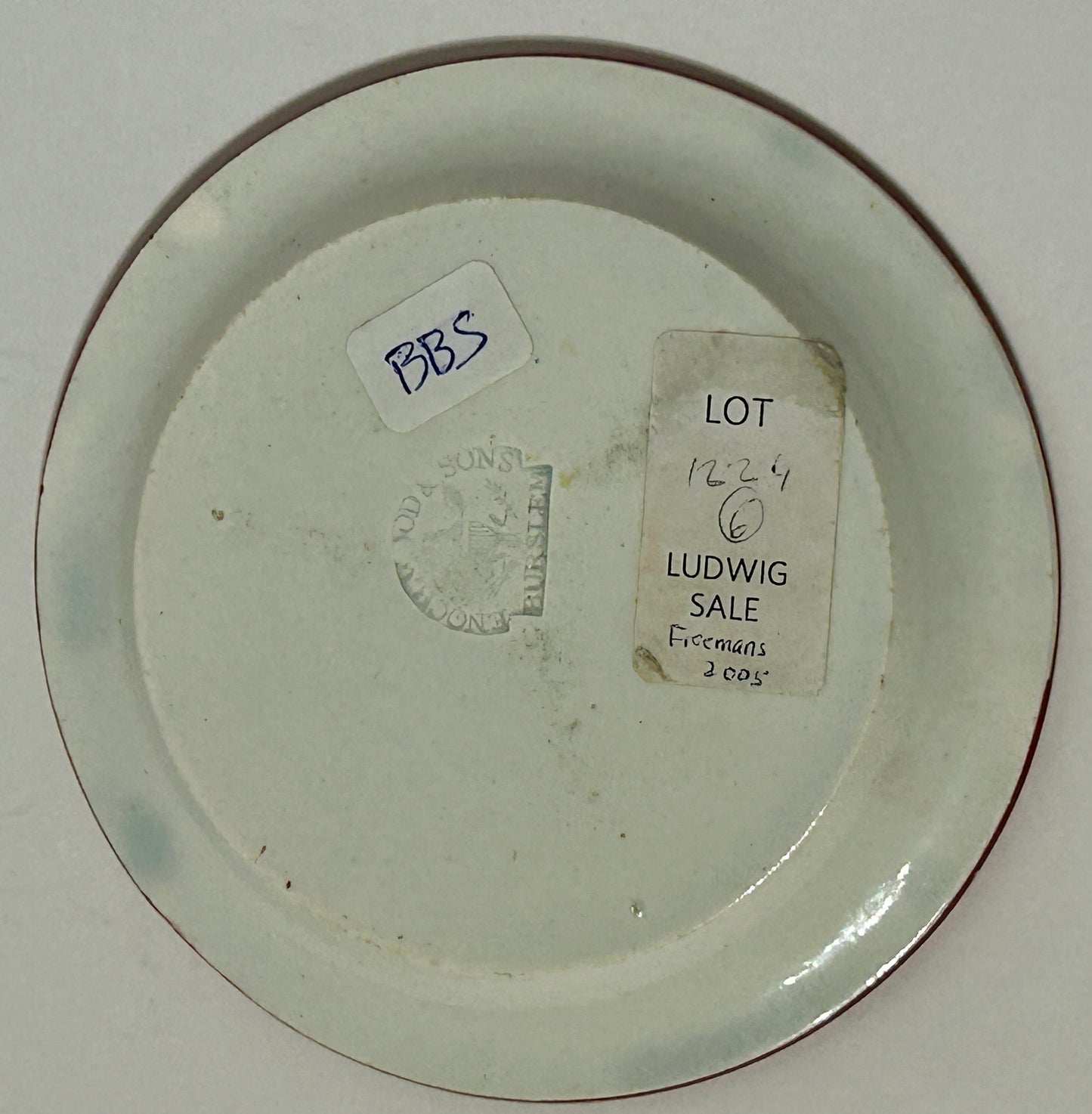 LAFAYETTE & GEORGE WASHINGTON TRANSFER PORTRAITS ON EARLY CUP PLATE
