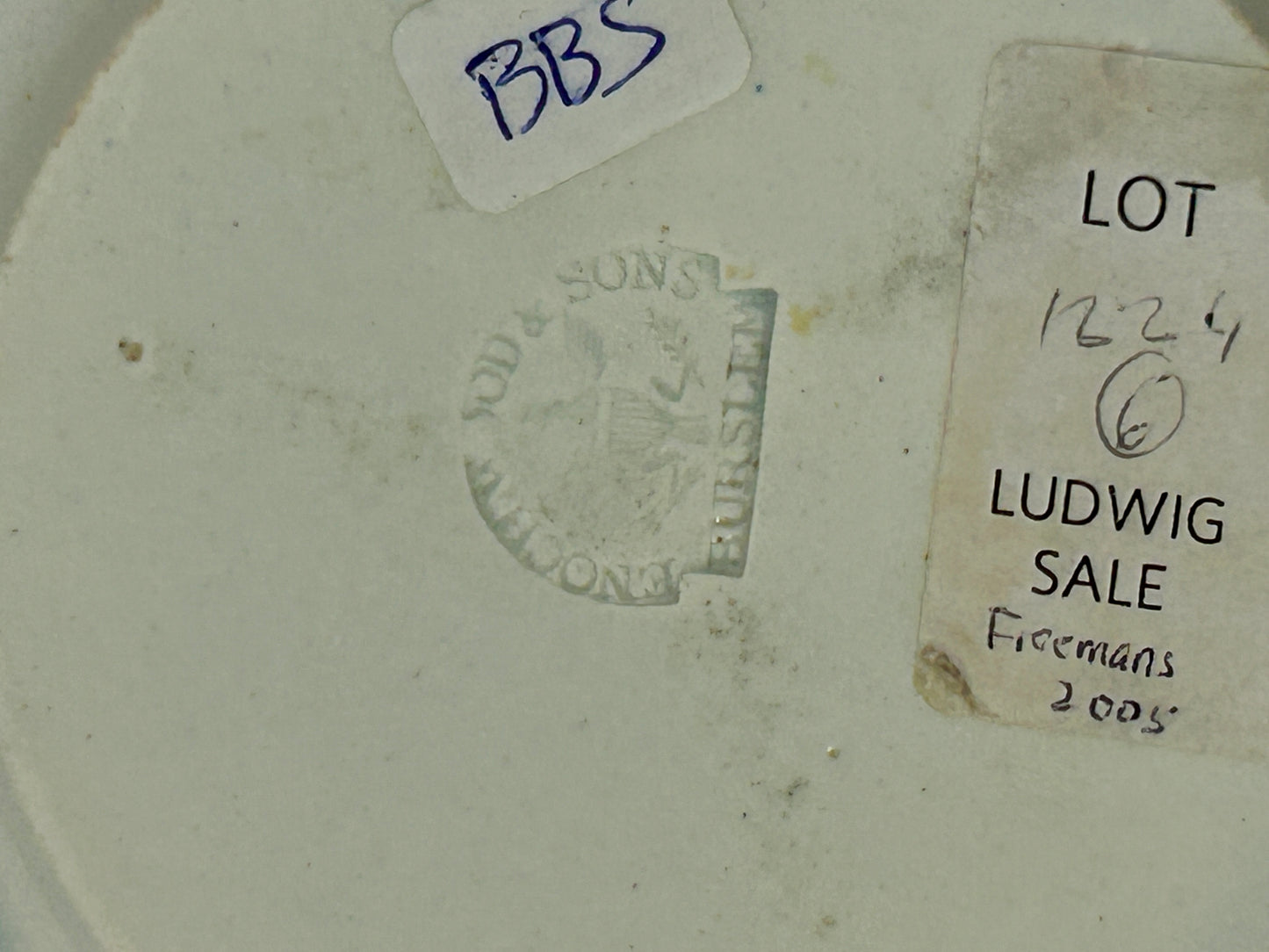 LAFAYETTE & GEORGE WASHINGTON TRANSFER PORTRAITS ON EARLY CUP PLATE