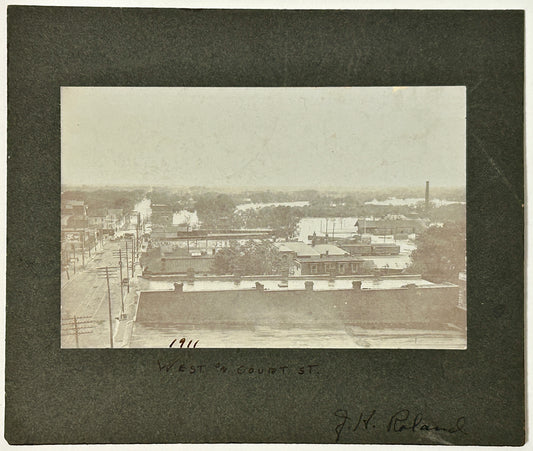 BEATRICE, NEBRASKA 1911 PHOTOGRAPH OF FLOOD SHOWING DEMPSTERS