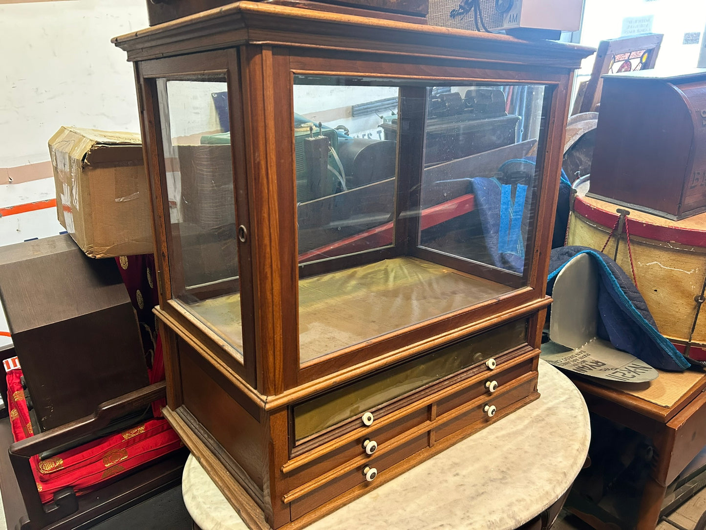 ANTIQUE GENERAL STORE DISPLAY CABINET