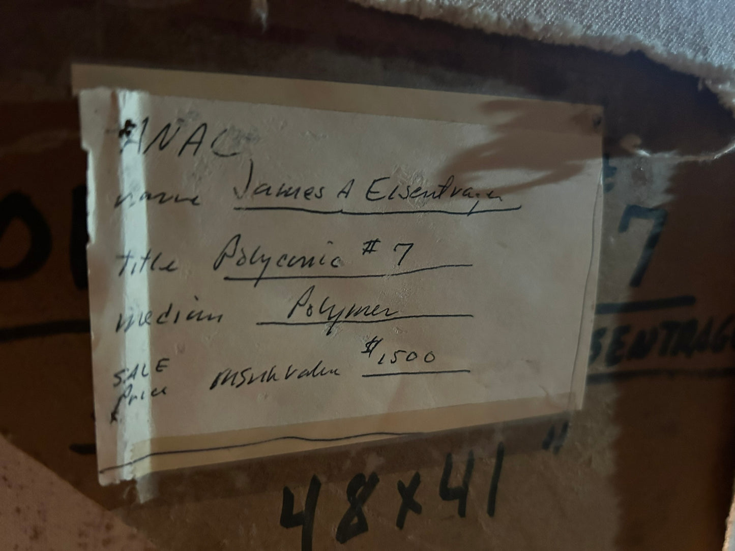JAMES A. EISENTRAGER LARGE PAINTING FOR SALE
