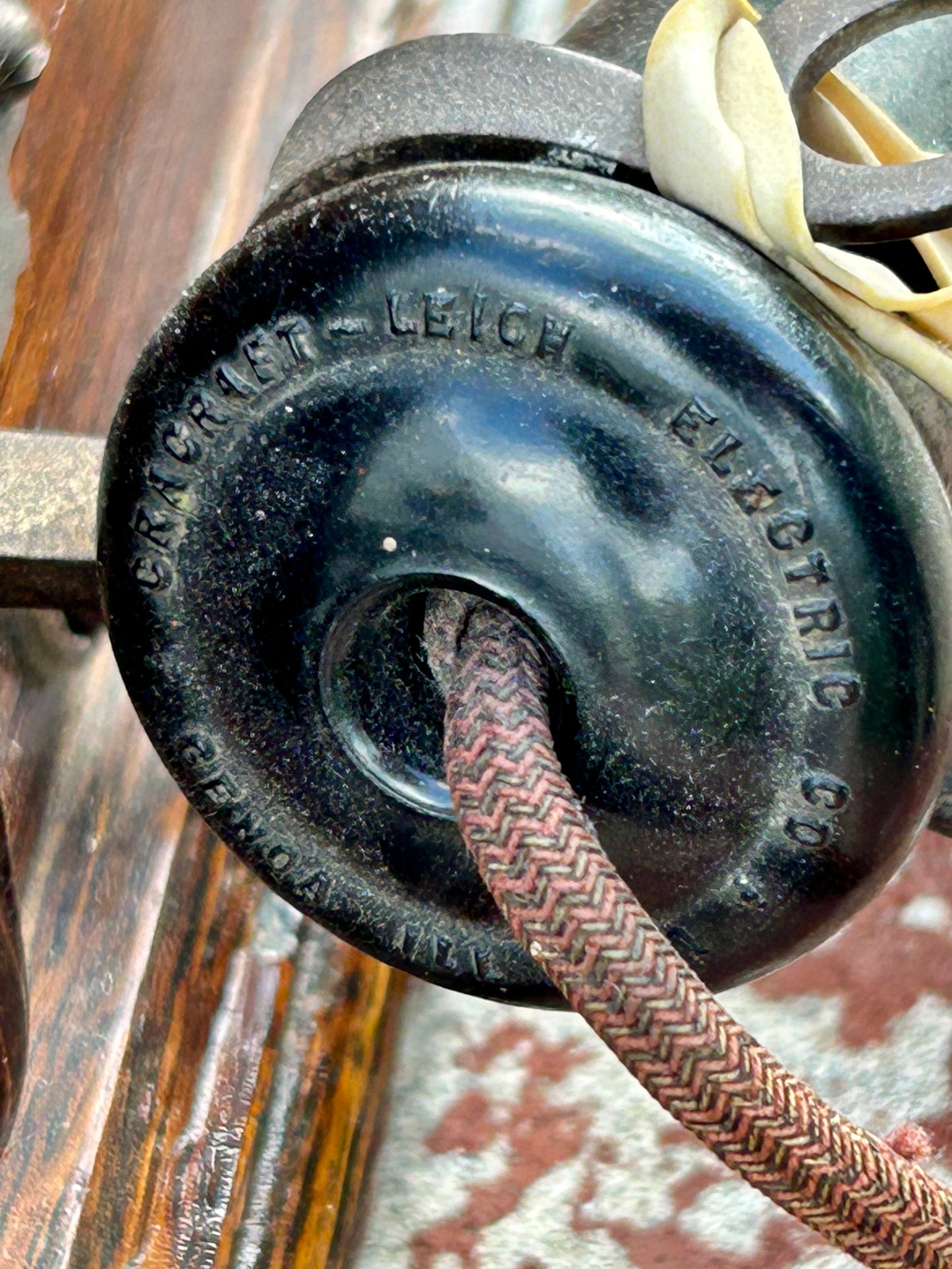 VOTE BERGER COMPANY ANTIQUE OAK WALL PHONE