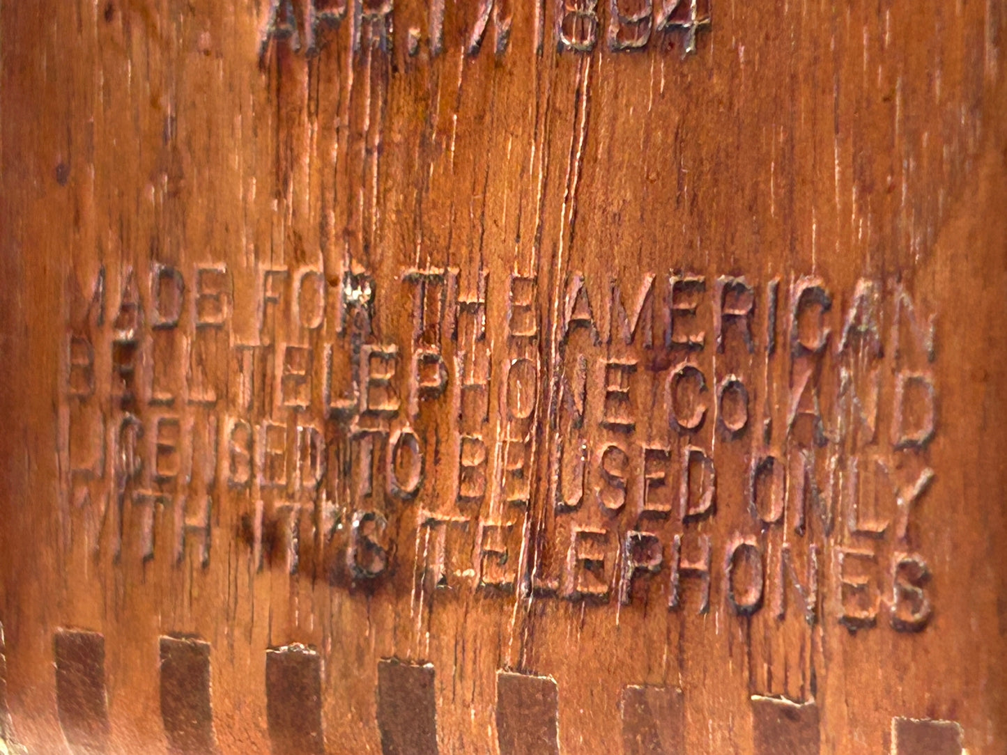 ANTIQUE WESTERN ELECTRIC WOODEN WALL TELEPHONE