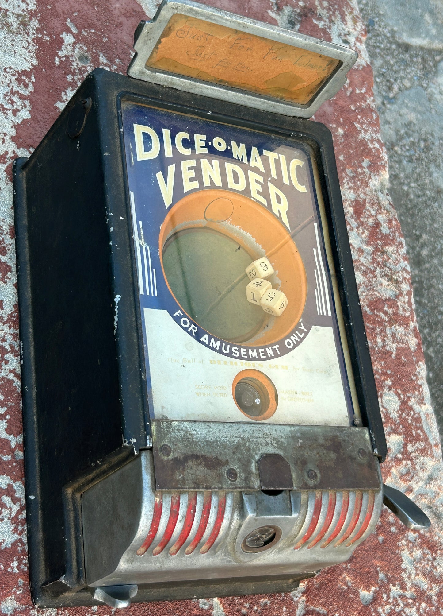 DICE-O-MATIC  TRADE SIMULATOR GAMING MACHINE 1934