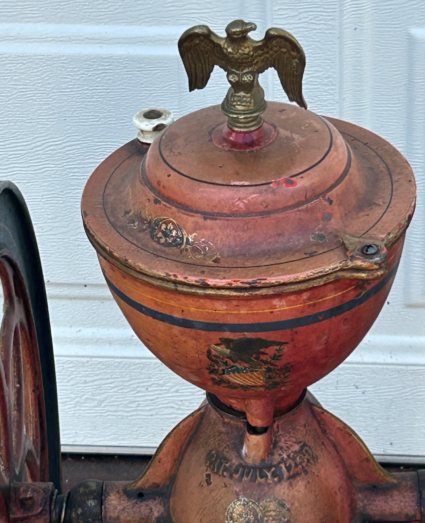 ANTIQUE COFFEE GRINDER ENTERPRISE # 7 WITH GREAT ORIGINAL DECORATIONS AND DRAWER