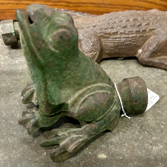 CAST IRON FROG FIGURAL WATER SPRINKLER