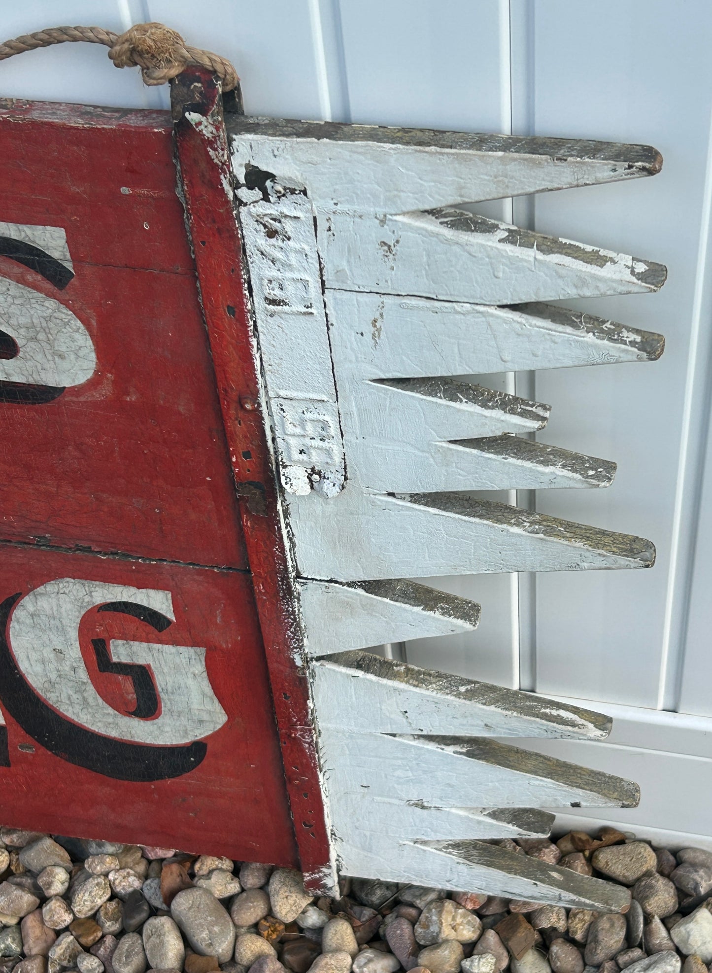 ANTIQUE WOODEN ADVERTISING SIGN FOR SCHOOL OF DANCING