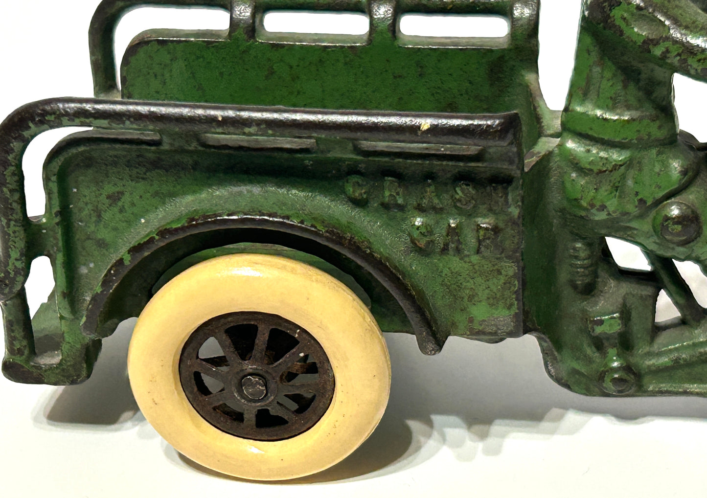 HUBLEY CAST IRON TOY CRASH CAR MOTORCYCLE
