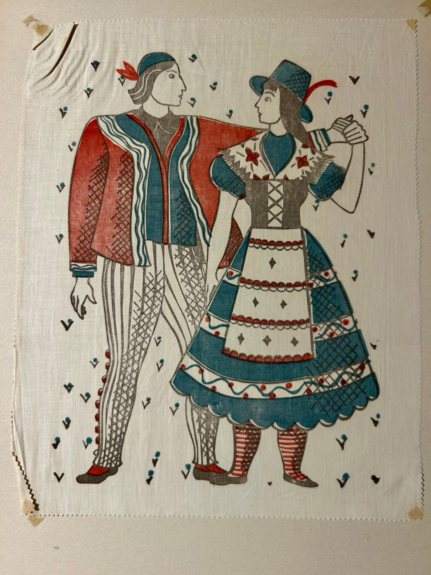 MILWAUKEE WORKS PROGRESS ADMINISTRATION LARGE ALBUM OF SILK SCREEN ILLUSTRATIONS ON CLOTH