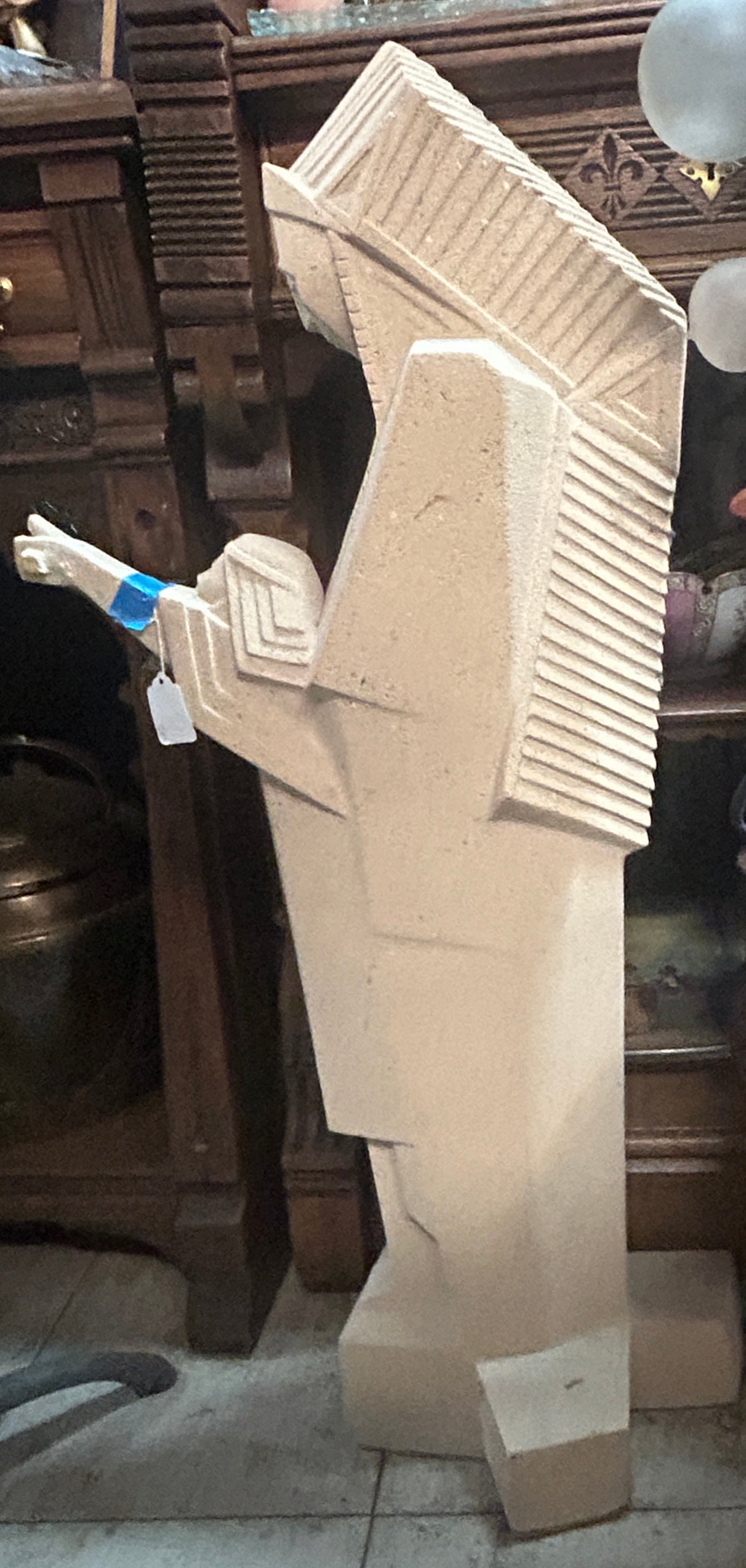 FRANK LLOYD WRIGHT DESIGN NAKOMIS SANDSTONE SCULPTURE