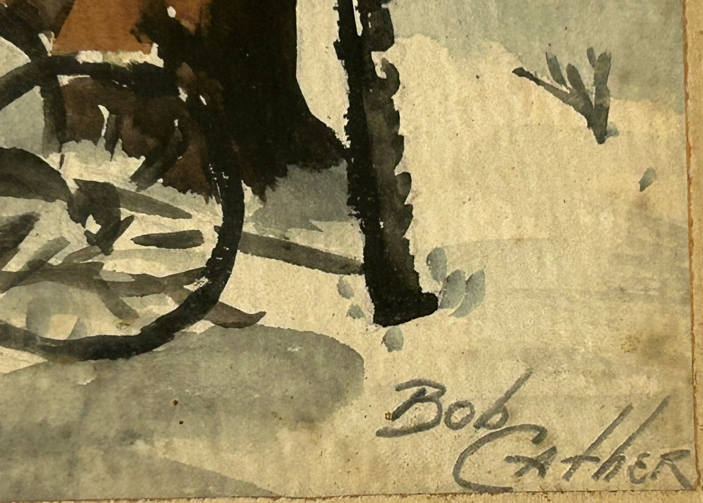 LINCOLN NEBRASKA ARTIST BOB CATHER WATERCOLOR