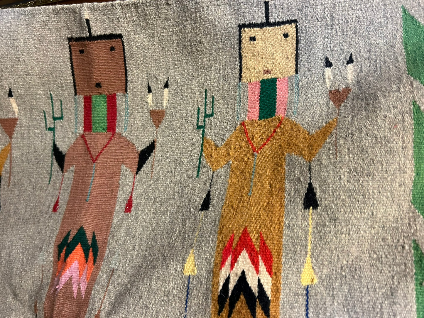 NAVAJO RUG WITH YEI FIGURES