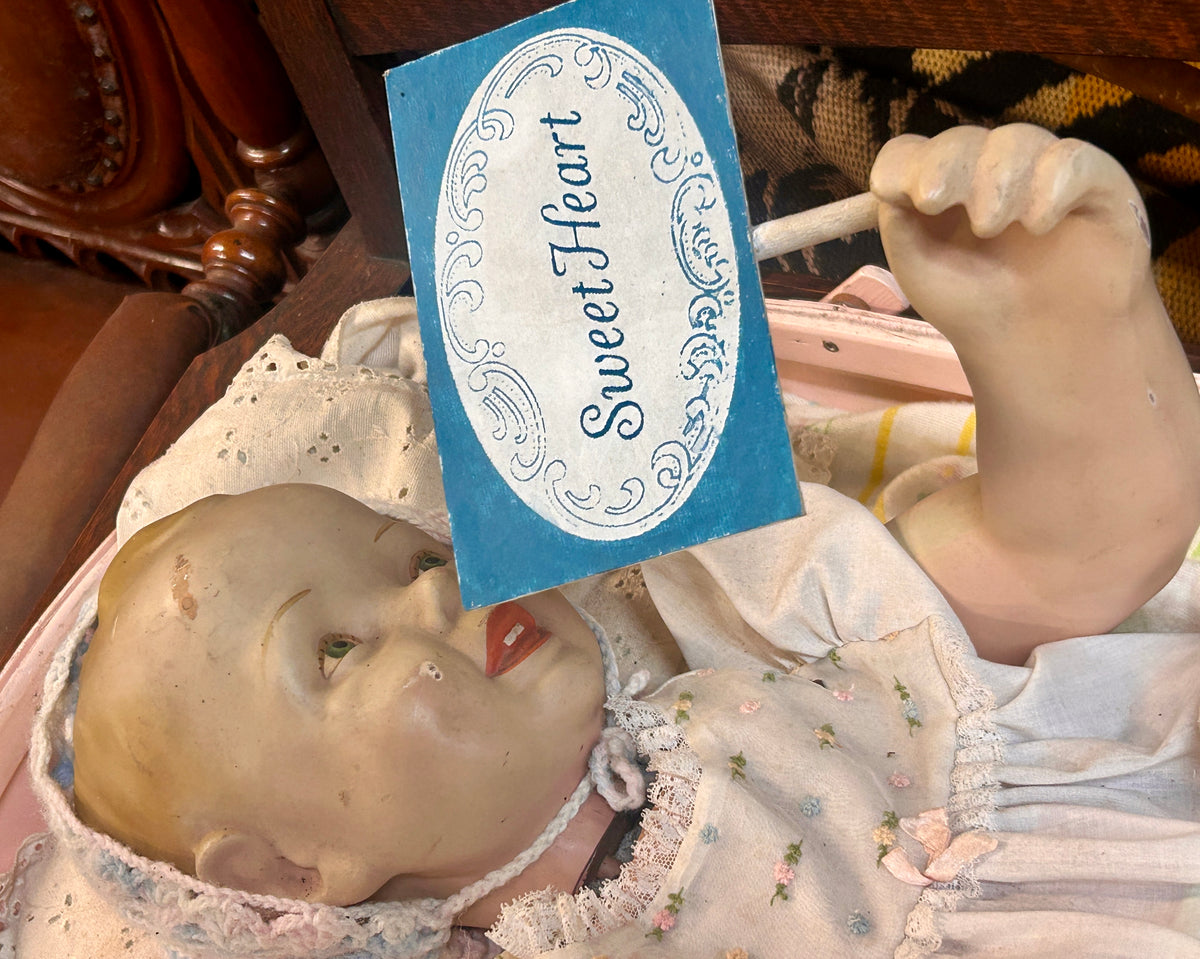 ANTIQUE ADVERTISING MECHANICAL AUTOMATION FOR SWEET HEART SOAP