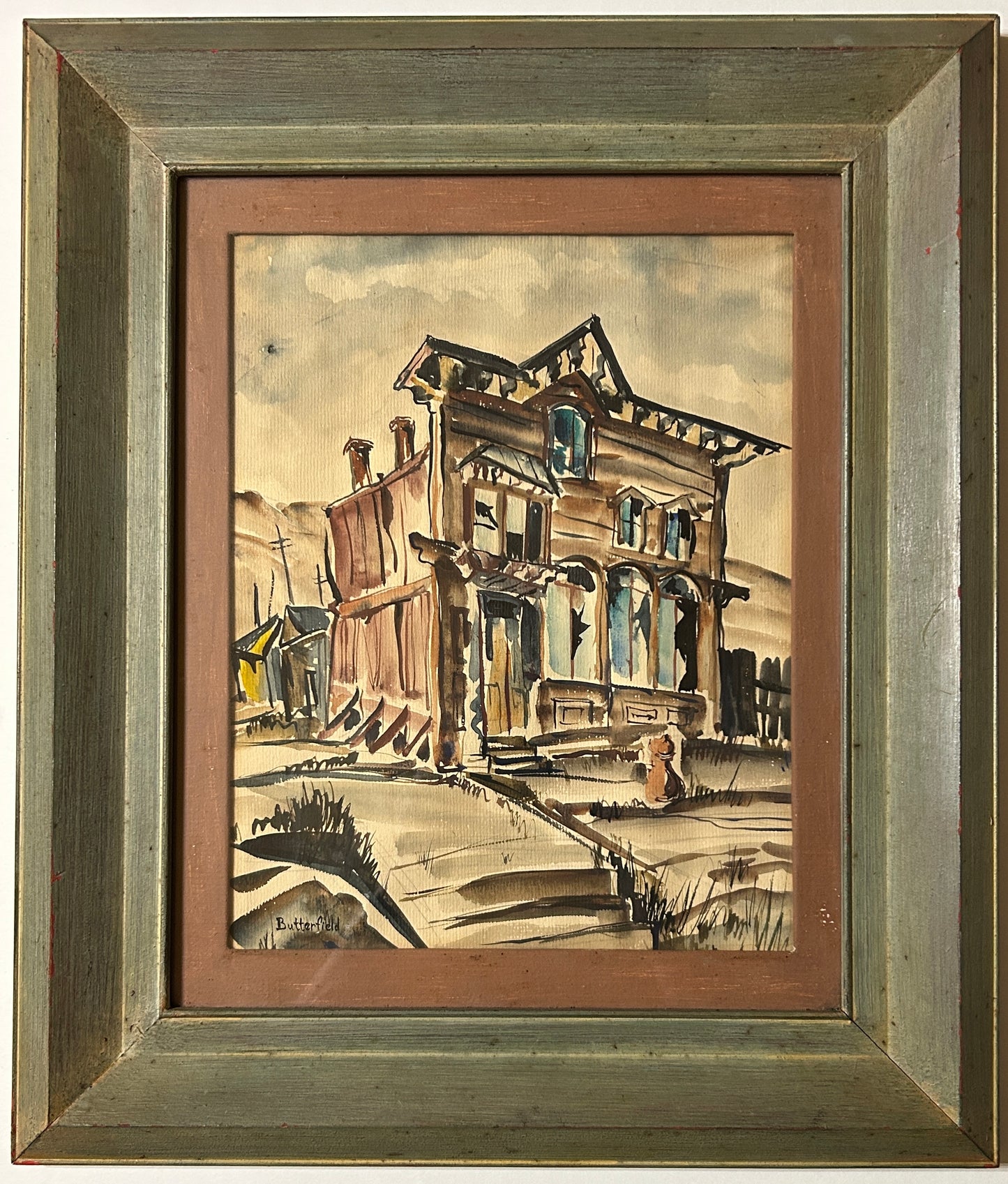 BIRGER SANDZEN STUDENT TED BUTTERFIELD WATERCOLOR