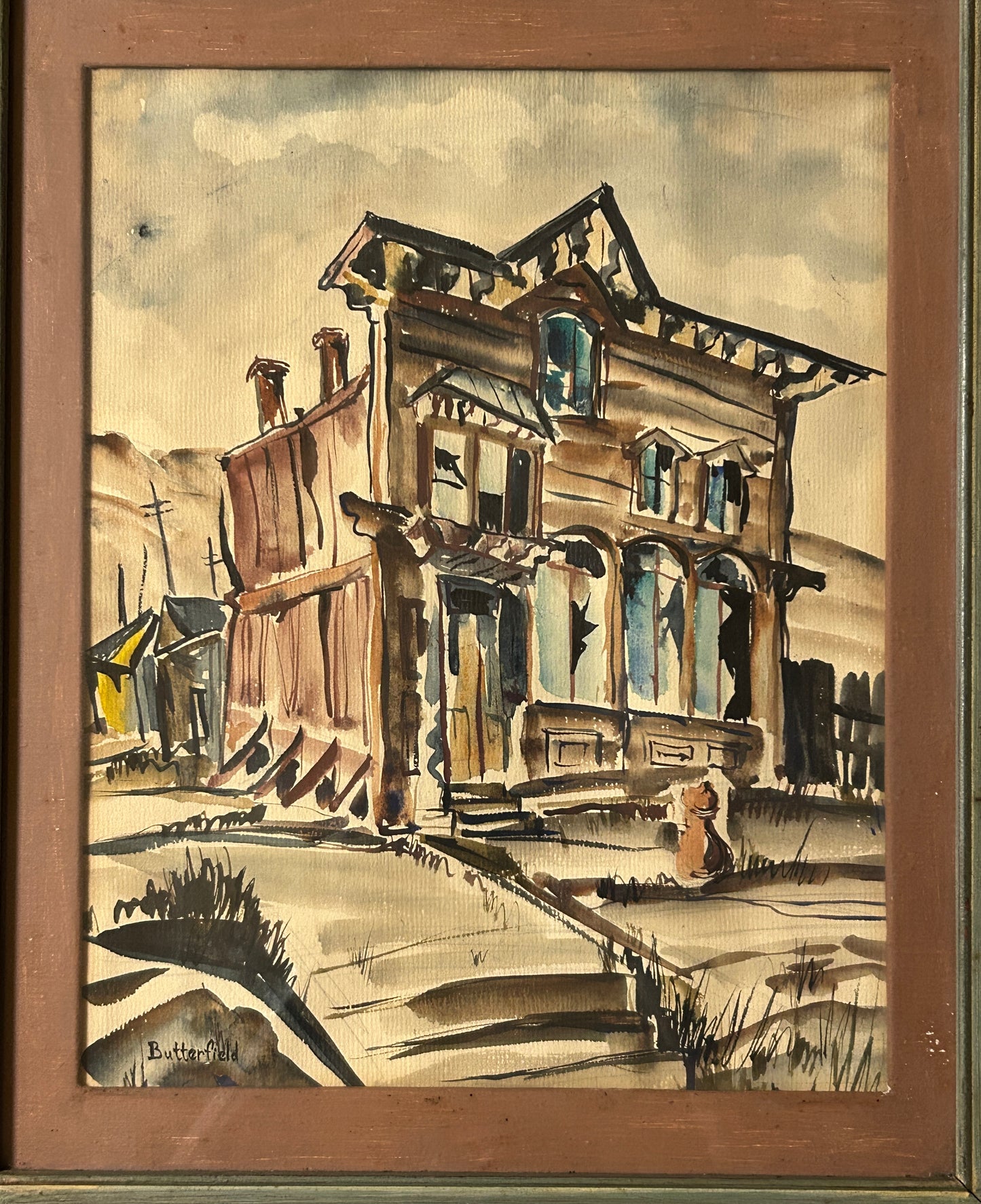 BIRGER SANDZEN STUDENT TED BUTTERFIELD WATERCOLOR