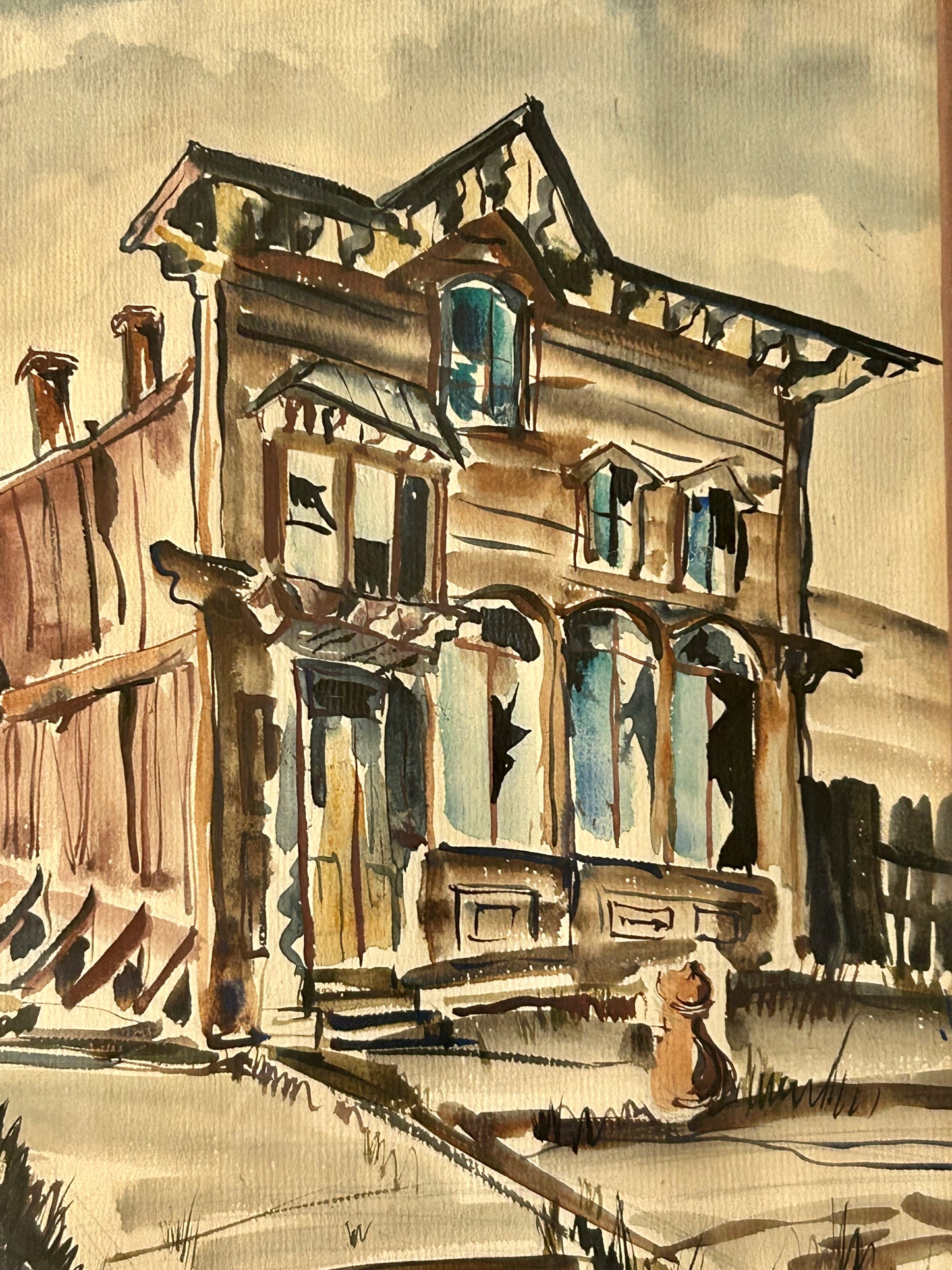 BIRGER SANDZEN STUDENT TED BUTTERFIELD WATERCOLOR