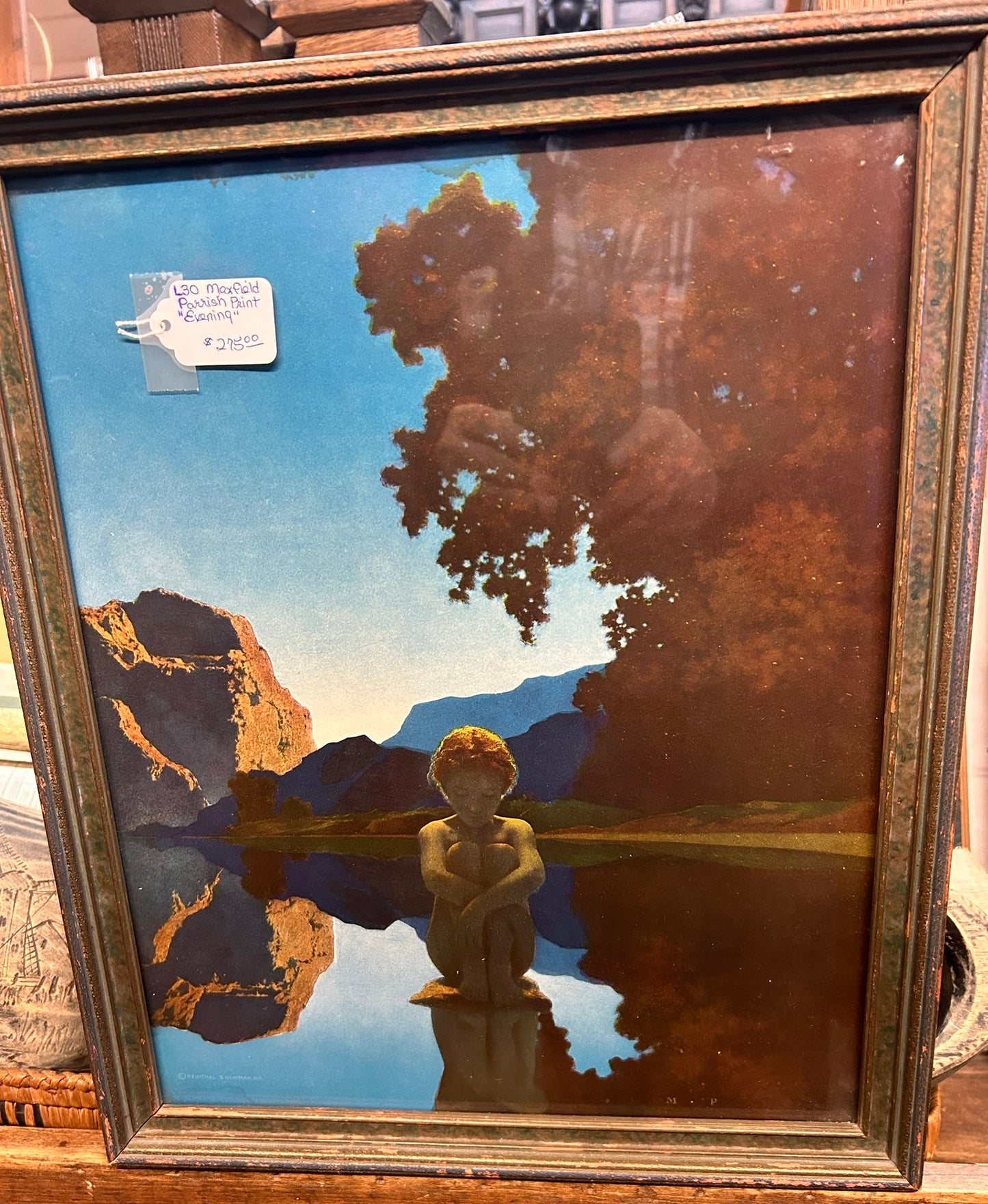 MAXFIELD PARRISH PRINT "EVENING"