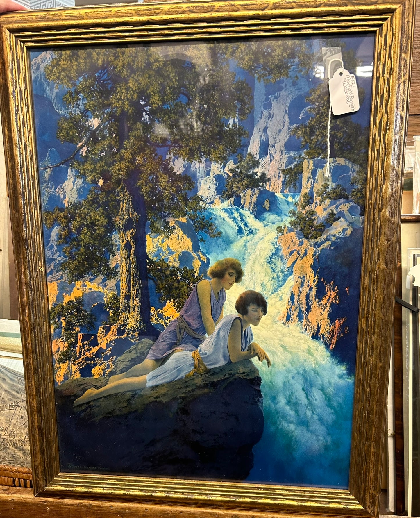 MAXFIELD PARRISH "WATERFALL" FRAMED PRINT