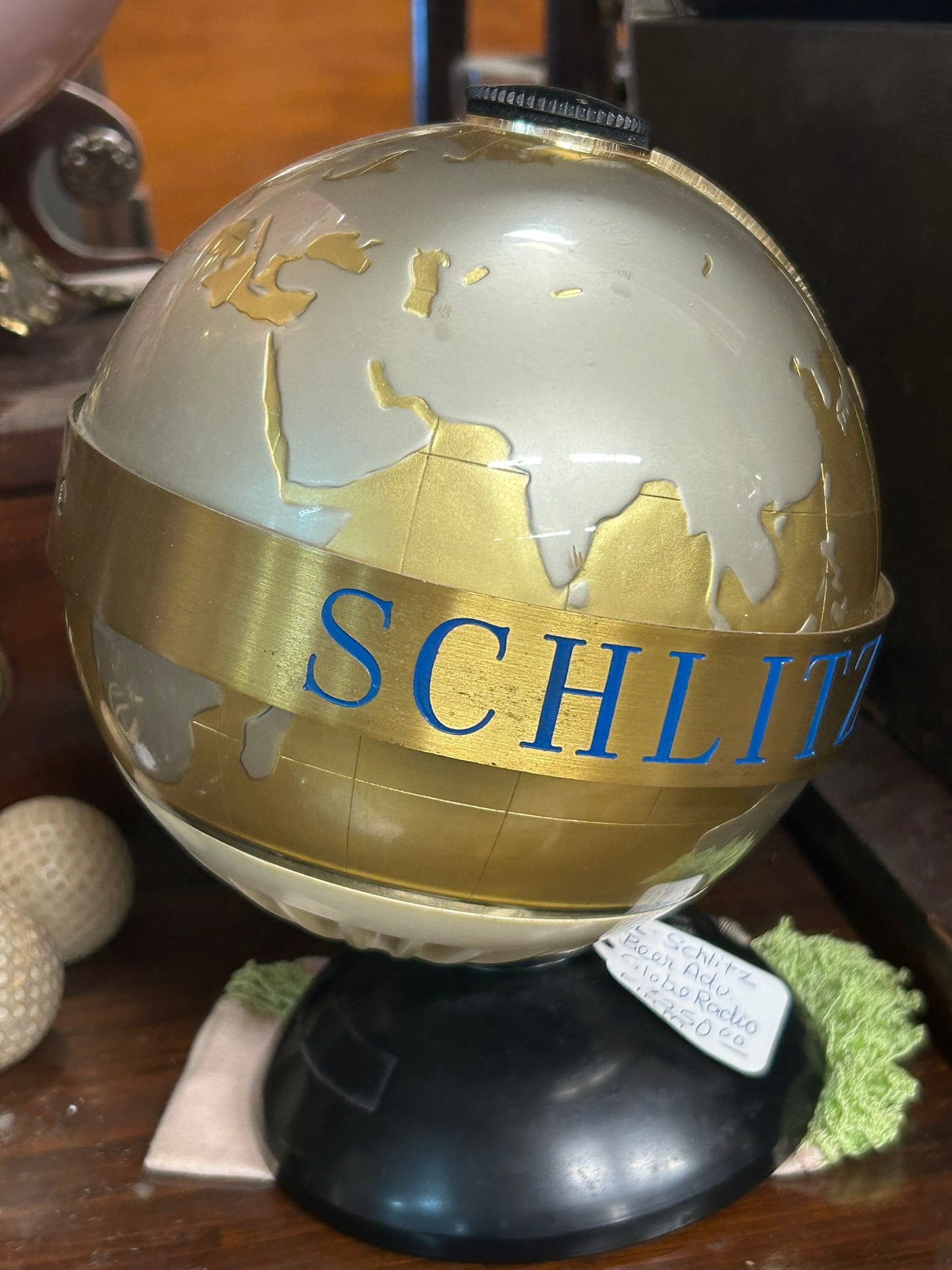 SCHLITZ BEER ADVERTISING GLOBE RADIO