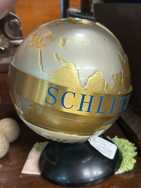 SCHLITZ BEER ADVERTISING GLOBE RADIO