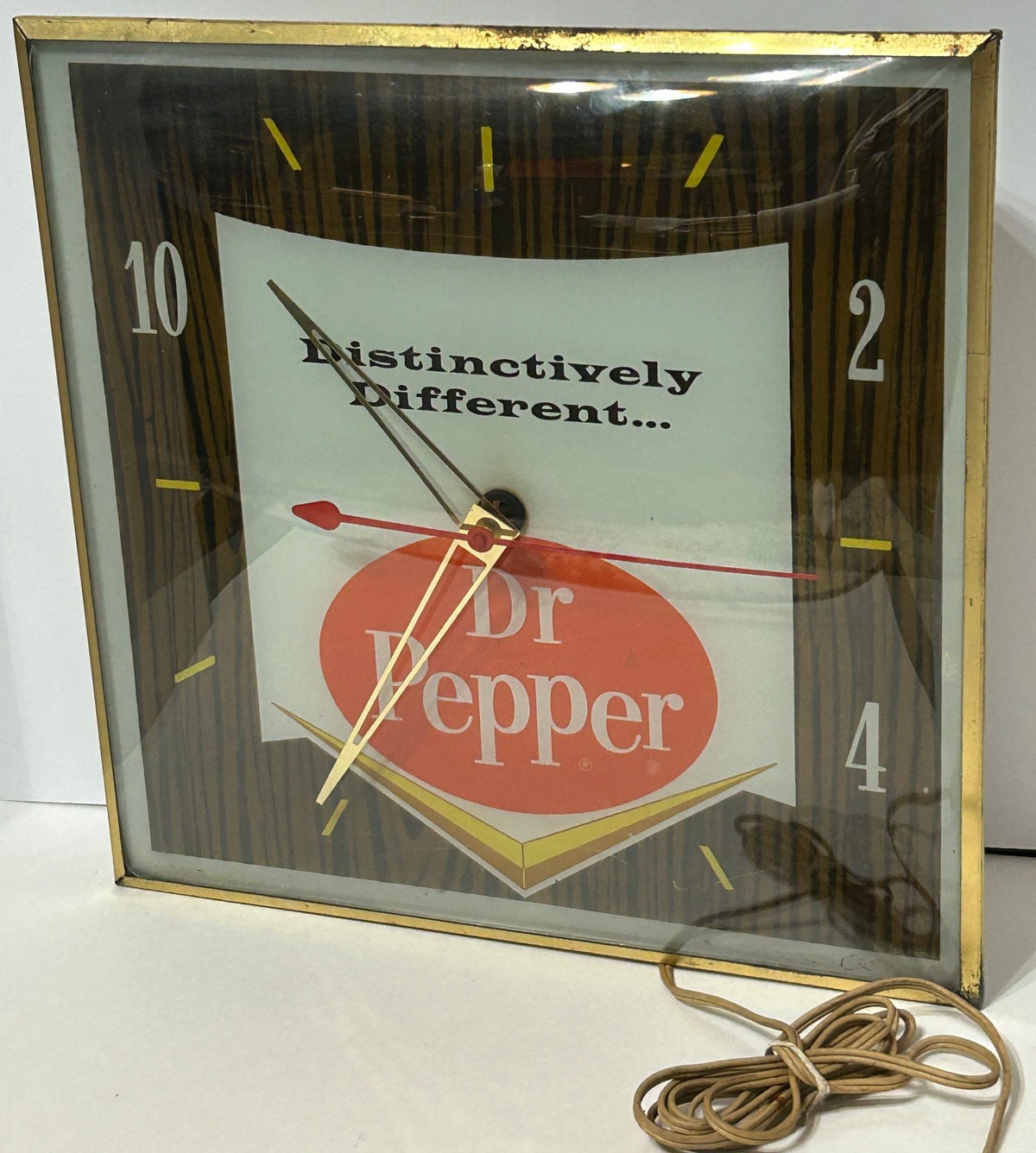 DR. PEPPER ELECTRIC ADVERTISING CLOCK BY PAM CO.