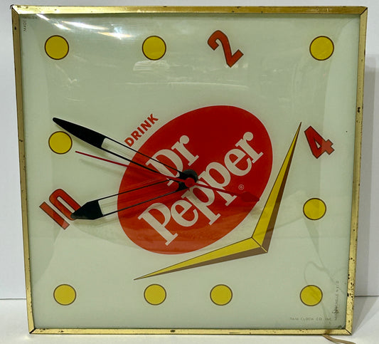 DR. PEPPER ELECTRIC ADVERTISING CLOCK
