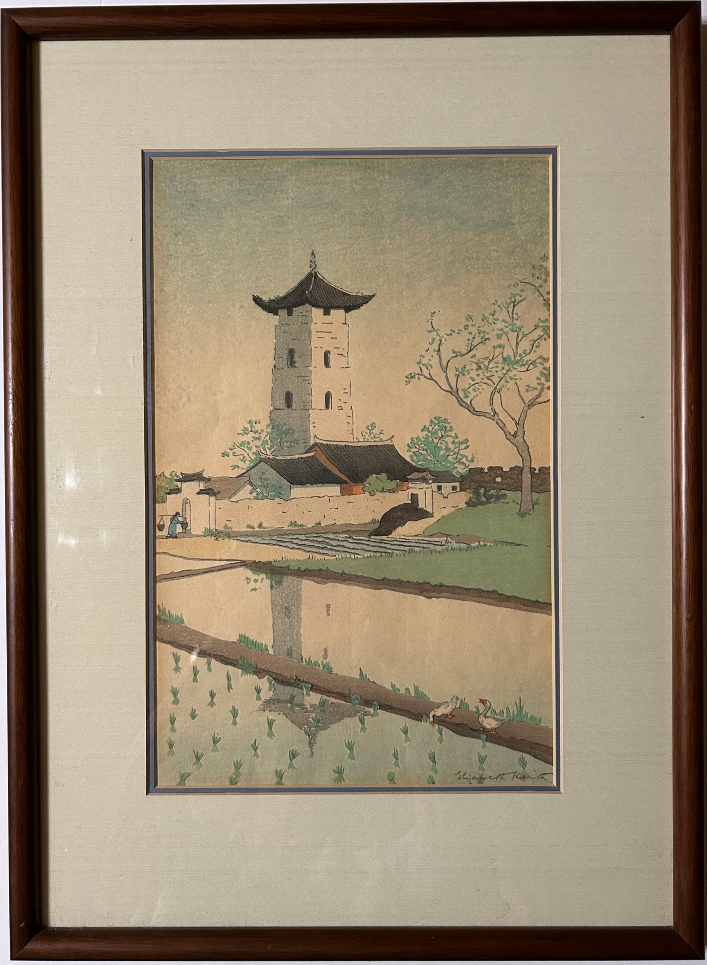 ELIZABETH KEITH 1887-1956 SCOTTISH ARTIST WOODBLOCK