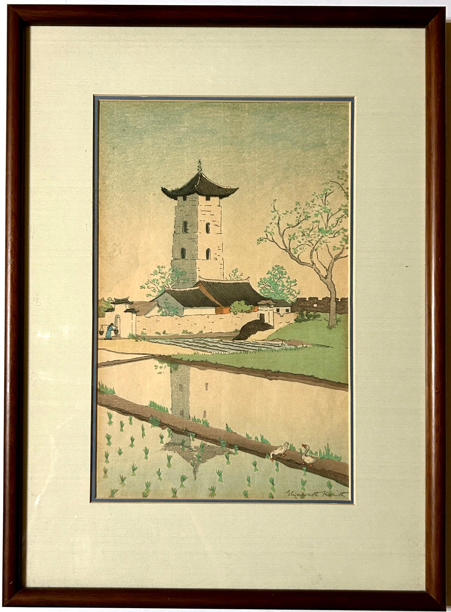 ELIZABETH KEITH 1887-1956 SCOTTISH ARTIST WOODBLOCK
