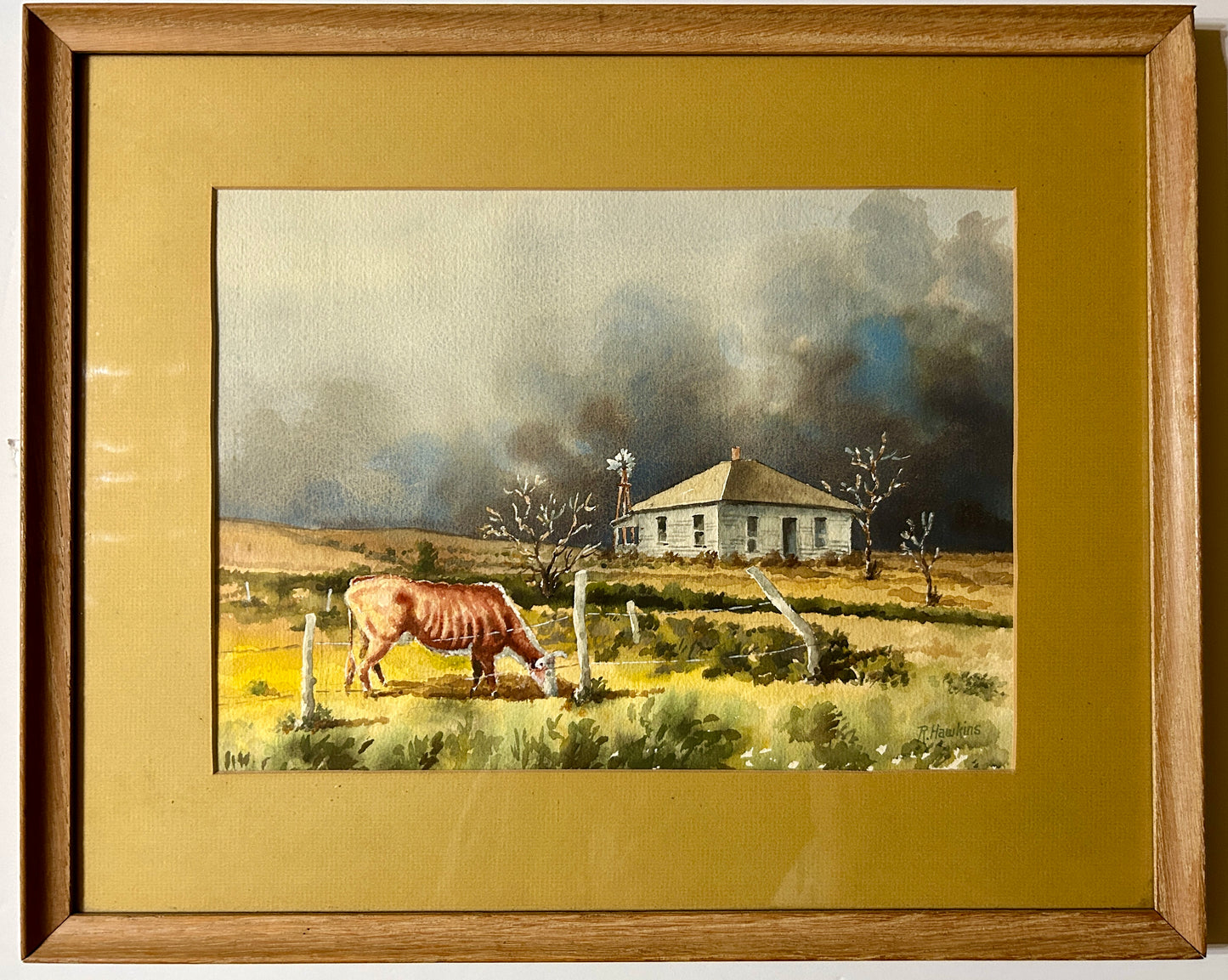 ROBERT HAWKINS, BEAVER CROSSING AND HEBRON NEBRASKA 1906-1998 ARTIST PAINTING