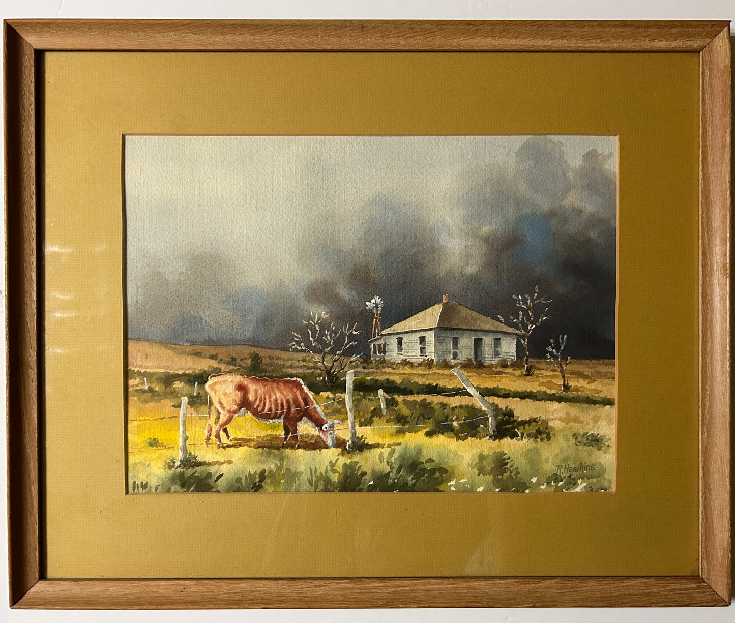 ROBERT HAWKINS, BEAVER CROSSING AND HEBRON NEBRASKA 1906-1998 ARTIST PAINTING