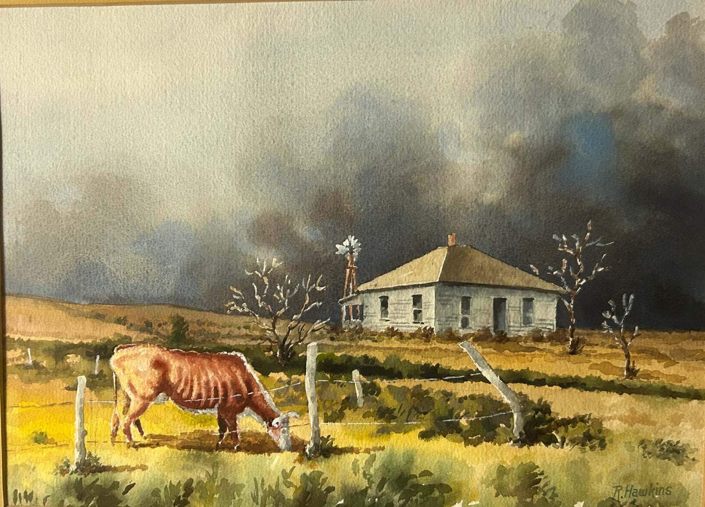 ROBERT HAWKINS, BEAVER CROSSING AND HEBRON NEBRASKA 1906-1998 ARTIST PAINTING