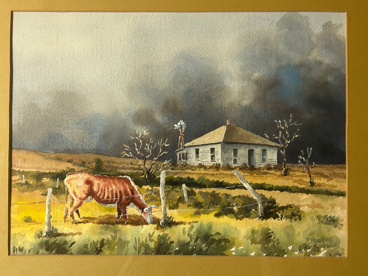 ROBERT HAWKINS, BEAVER CROSSING AND HEBRON NEBRASKA 1906-1998 ARTIST PAINTING