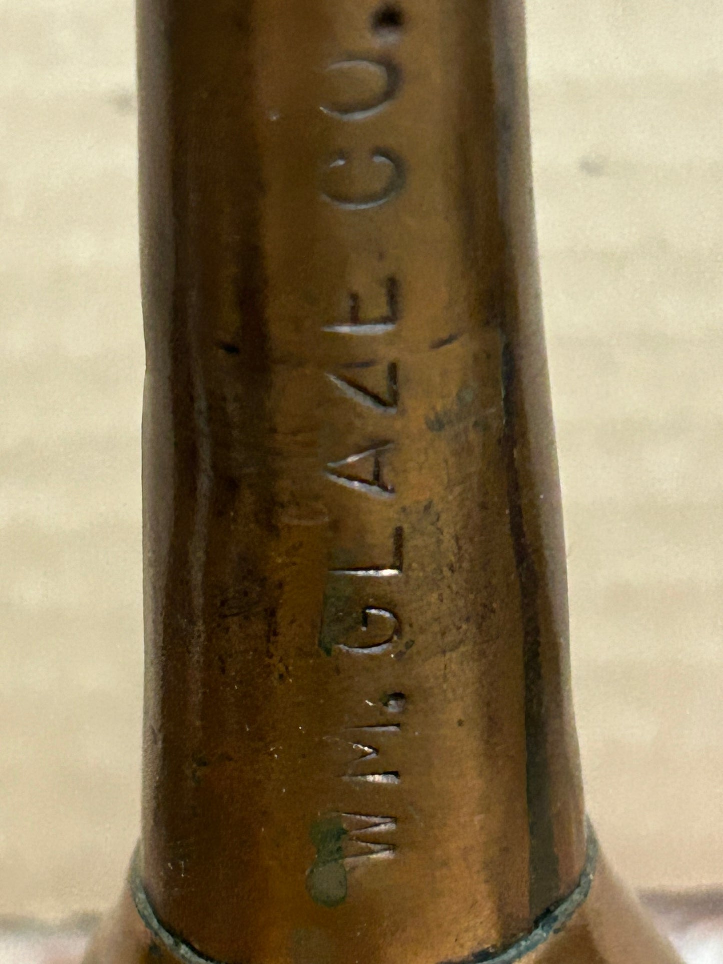 WM. GLAZE COMPANY PALMETTO ARMORY SOUTH CAROLINA RARE COPPER FUNNEL