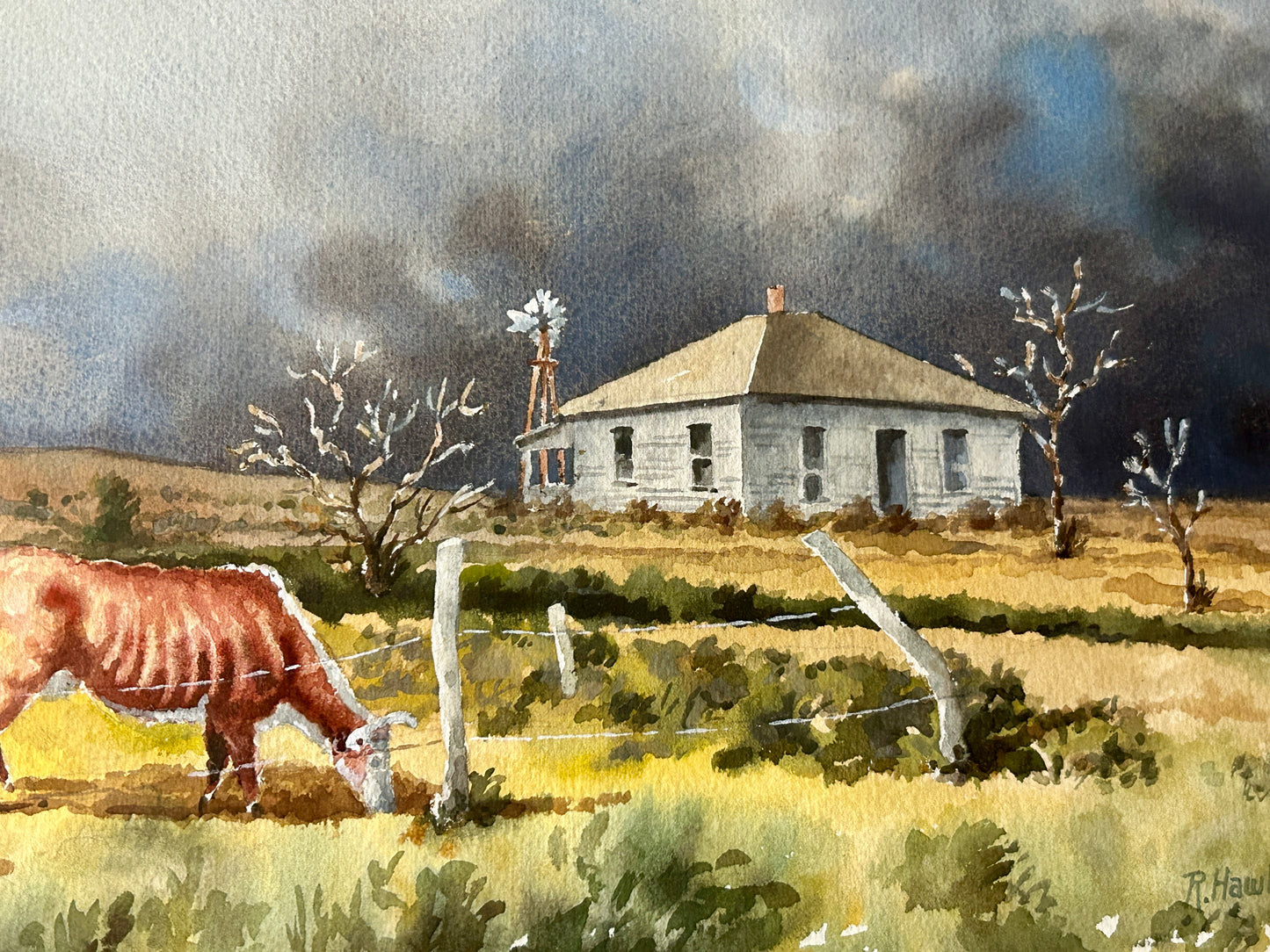 ROBERT HAWKINS, BEAVER CROSSING AND HEBRON NEBRASKA 1906-1998 ARTIST PAINTING