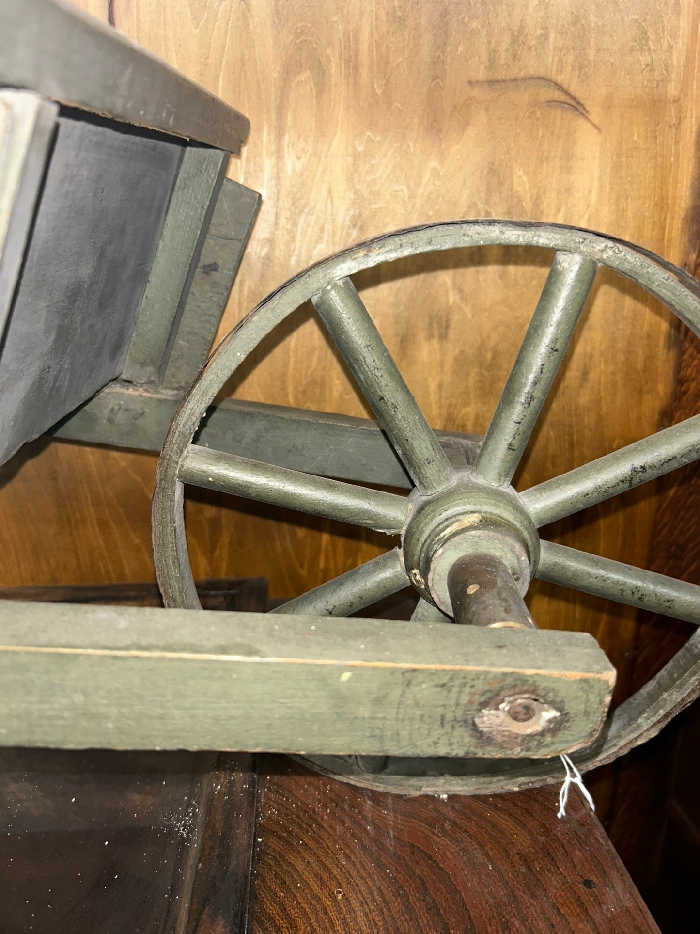 CHILD SIZE ANTIQUE PAINTED WOODEN WHEELBARROW