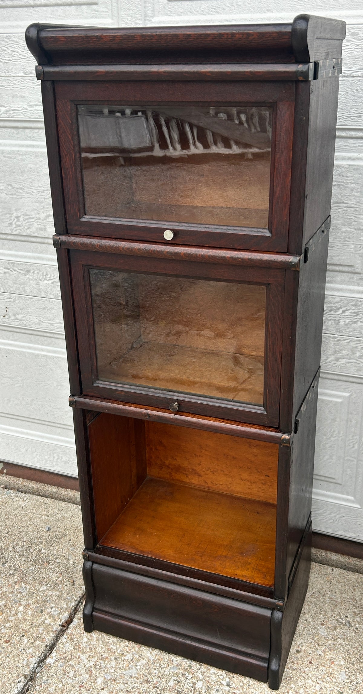 ANTIQUE RARE I/2 SIZE BARRISTER MACEY OAK STACK BOOKCASE