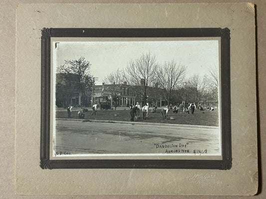 AURORA NEBRASKA EARLY TOWN SQUARE PHOTOGRAPH