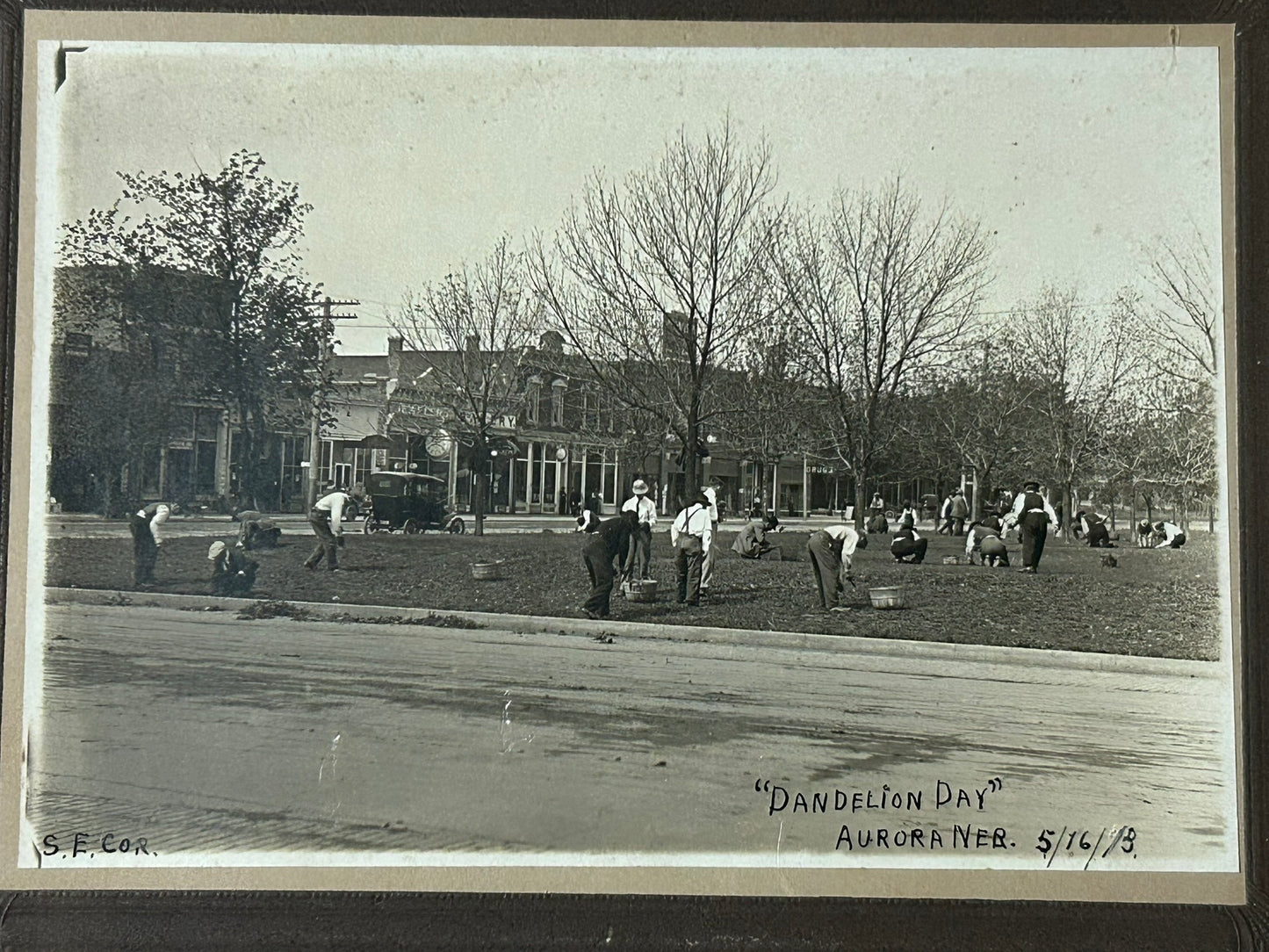 AURORA NEBRASKA EARLY TOWN SQUARE PHOTOGRAPH