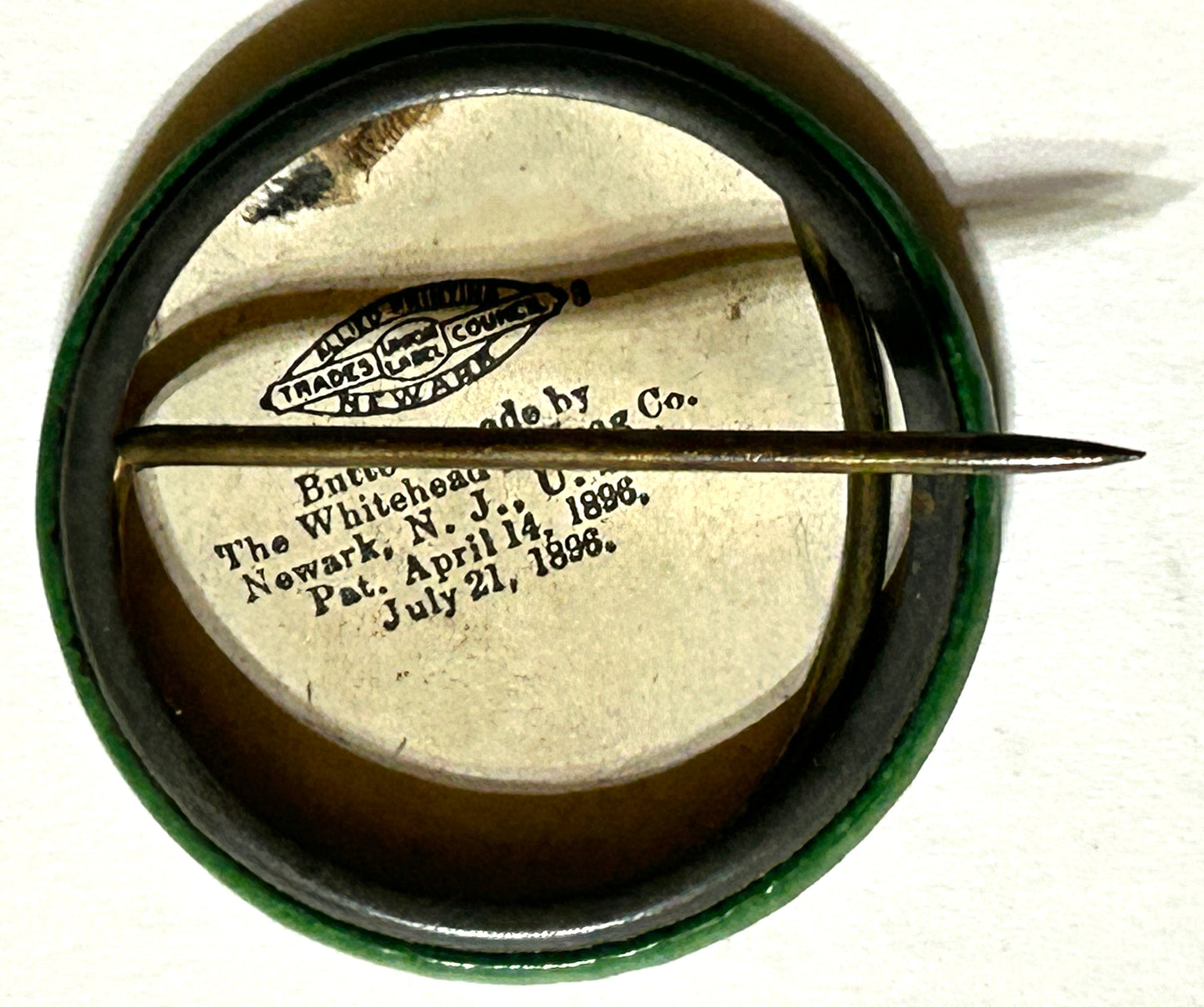 GRAND DETOUR PLOWS, DIXON ILLINOIS ANTIQUE ADVERTISING PINBACK BUTTON