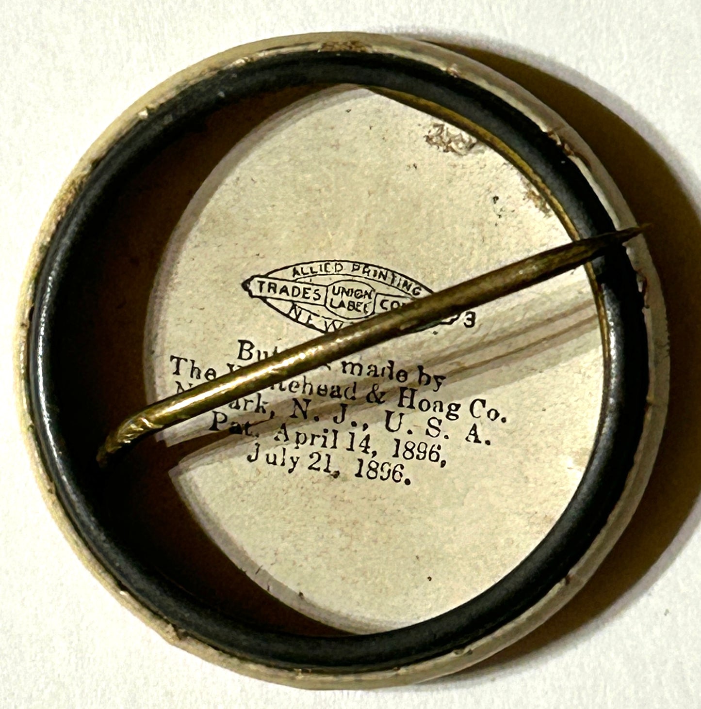 ANTIQUE FULLER & JOHNSON ECLIPSE PLOW ADVERTISING PINBACK BUTTON MADISON WISCONSIN