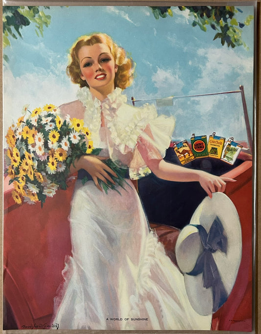 ADVERTISING CIGARETTES PRINT 1930's