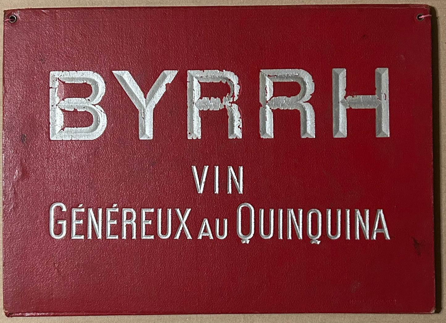 BYRRH ANTIQUE ADVERTISING WINE LIST FOLDER