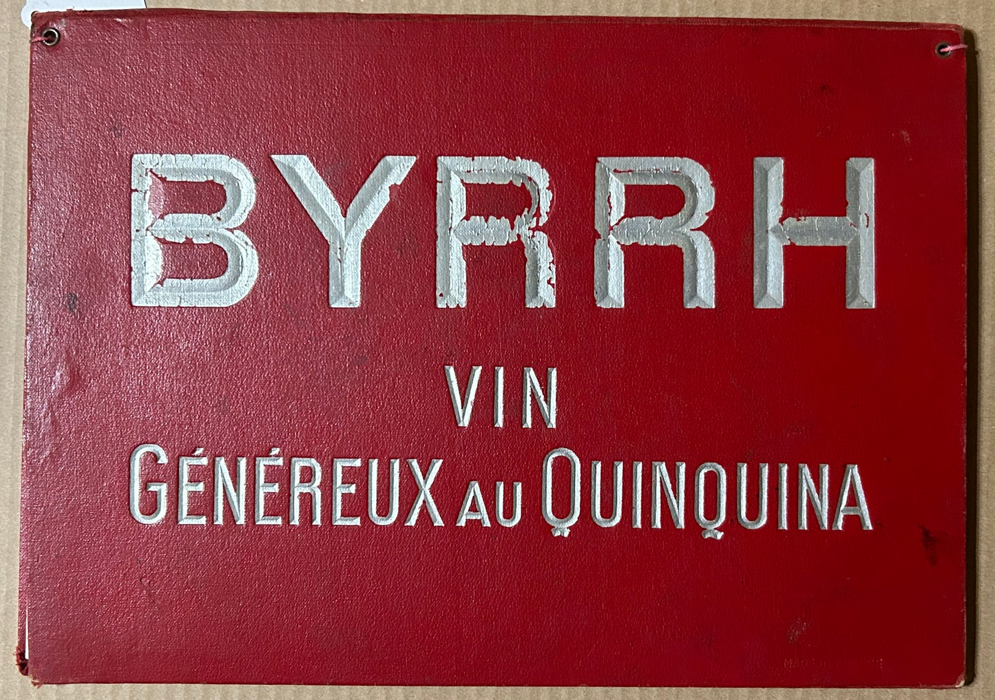 BYRRH ANTIQUE ADVERTISING WINE LIST FOLDER