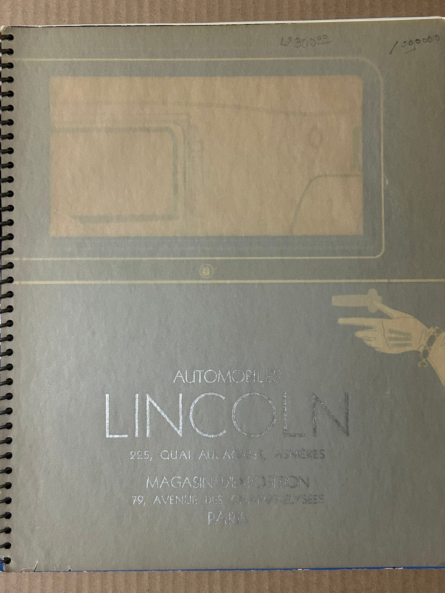 AUTOMOBILES LINCOLN PARIS FANCY CATALOG OF CARS CIRCA 1930