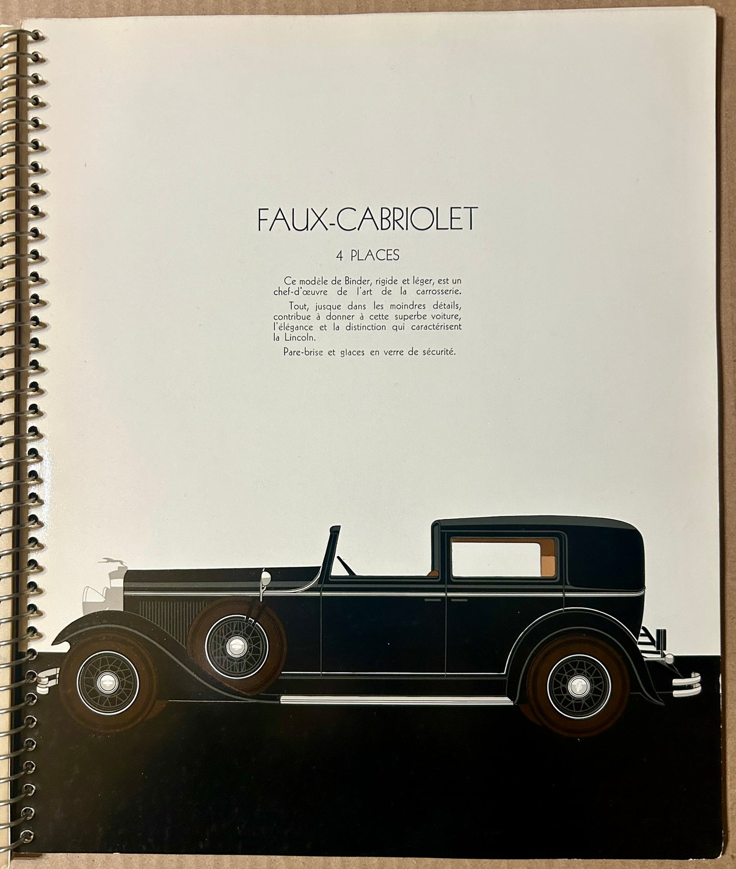 AUTOMOBILES LINCOLN PARIS FANCY CATALOG OF CARS CIRCA 1930