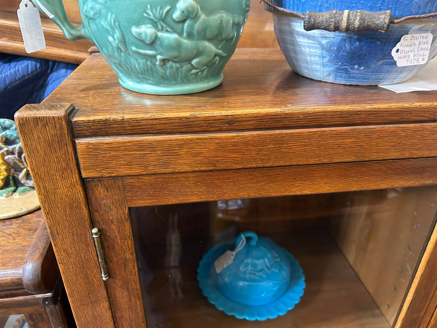 ANTIQUE TRIPLE WIDE MISSION OAK BOOKCASE